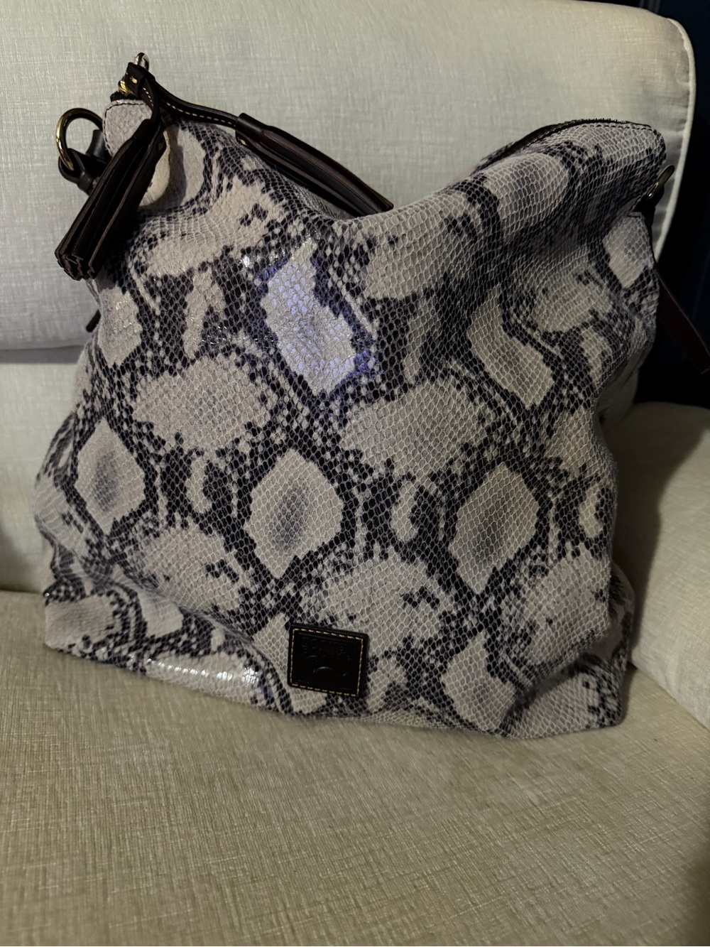 Dooney & Bourke Sloan Hobo in Black Python